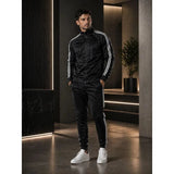 Jaqueta Masculina Esportiva Helanca Premium Estilo Chimpa com Zíper Frontal Listrada Casual Streetwear academia