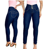 Kit 2 Calças Modeladoras Gaby Jeans Cintura Alta e Stretch
