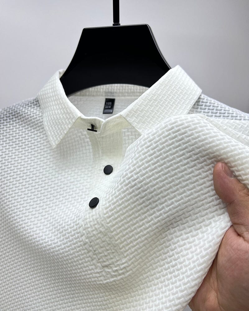 CAMISA POLO COM BOLSO BRANCA - Elegance camisas