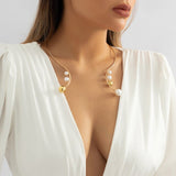 Colar Choker Folheado a Ouro com Pérolas