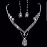 Joias Conjunto Colar Brinco Strass