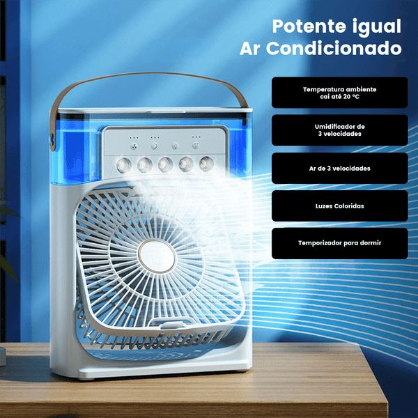 Ar Portátil Mini Humidificador FrezeAir 493 - Mini Ar Condicionado 02 Superfacilita 