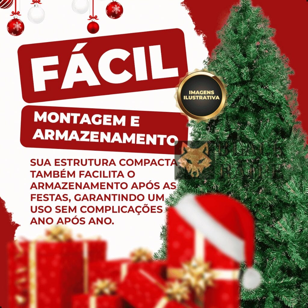 Árvore de Natal Pinheiro Premium 2,10m - Fácil Montagem e Brinde Exclusivo Árvore de natal Pinheiro Premium 2,10m - Fácil Montagem e Brinde Exclusivo Superfacilita 