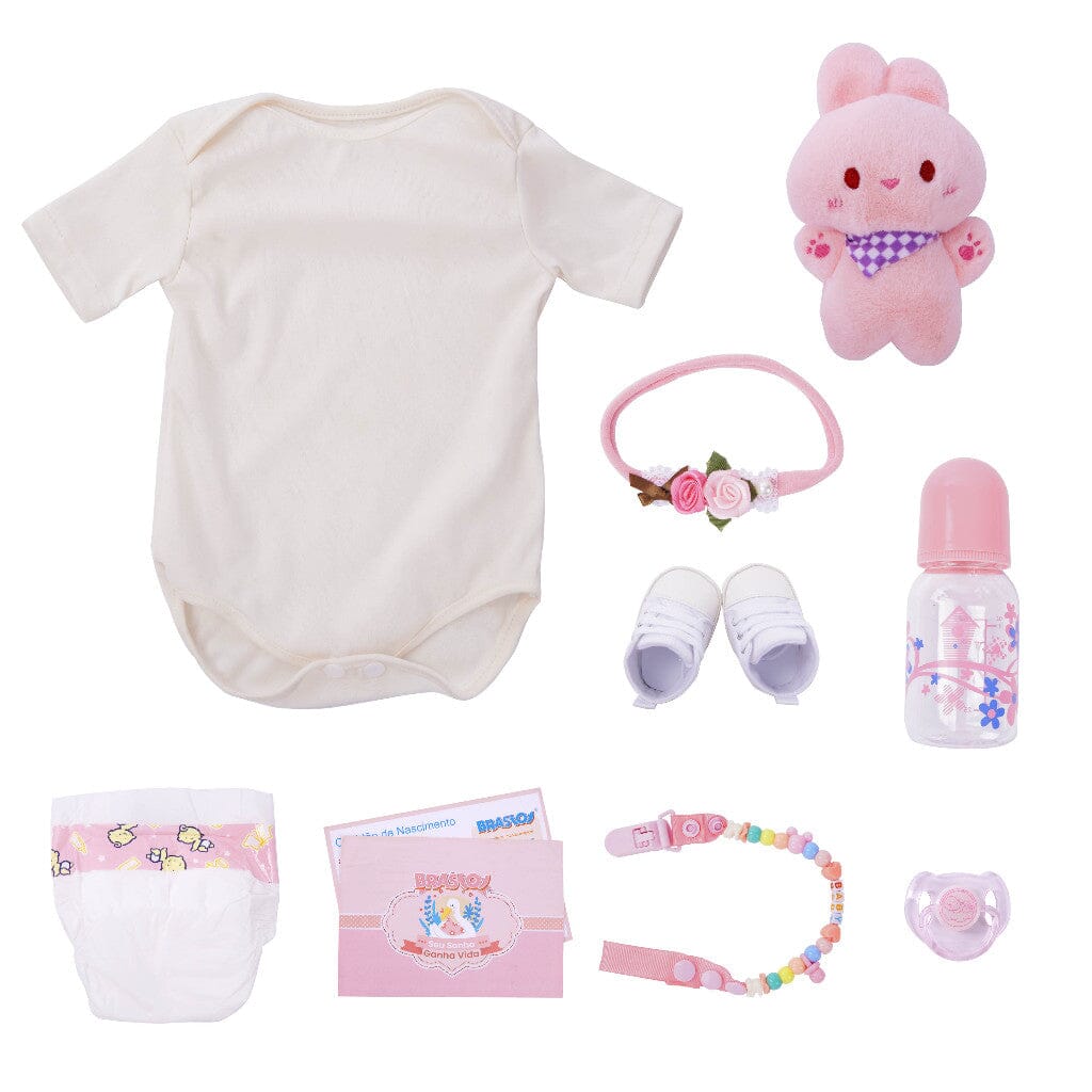 Bebê Reborn Boneca Silicone Pintado Menina Realista SH - Bebê Reborn Boneca Silicone Pintado Menina Realista 48cm Original Superfacilita 