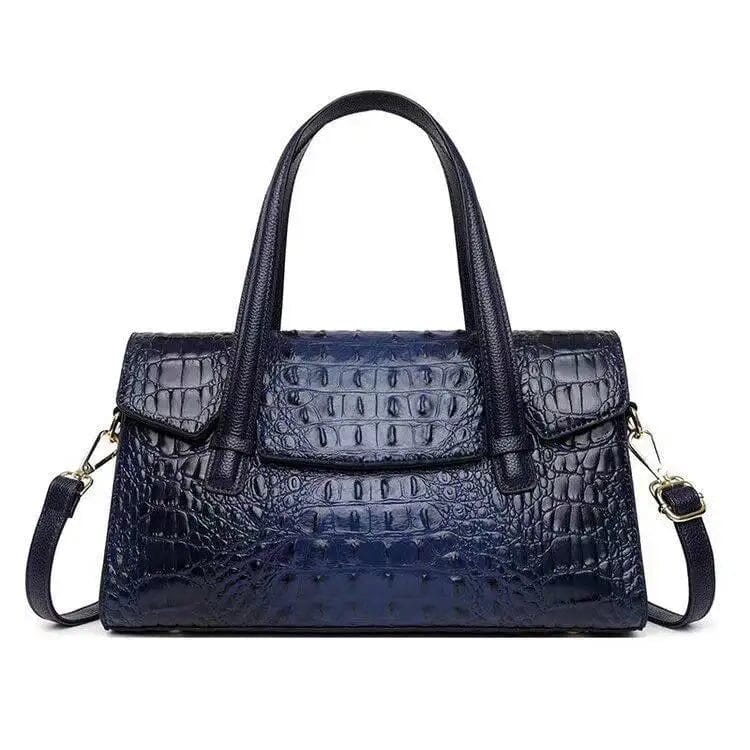 Bolsa Feminina de Couro Crocodile Fem - Bolsas - G1 - Bolsa F.C. Crocodile- M5 Superfacilita Azul 