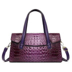 Bolsa Feminina de Couro Crocodile Fem - Bolsas - G1 - Bolsa F.C. Crocodile- M5 Superfacilita Borgonha 