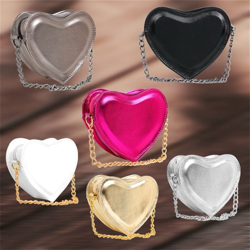 Bolsa Feminina Mini Bag Transversal Coração Metalizada – Estilo Blogueira Bolsa Feminina Mini Bag Transversal Coração Metalizada – Estilo Blogueira Superfacilita 