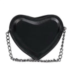 Bolsa Feminina Mini Bag Transversal Coração Metalizada – Estilo Blogueira Bolsa Feminina Mini Bag Transversal Coração Metalizada – Estilo Blogueira Superfacilita Preto Único 