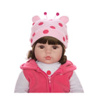 Boneca Bebê Reborn Girafinha Luxo Nova Realista de Silicone Pode Dar Banho Envio Imediato Superfacilita 