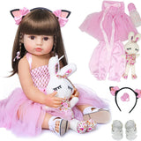 Boneca Bebê Reborn Princesa 55cm em Silicone Realista