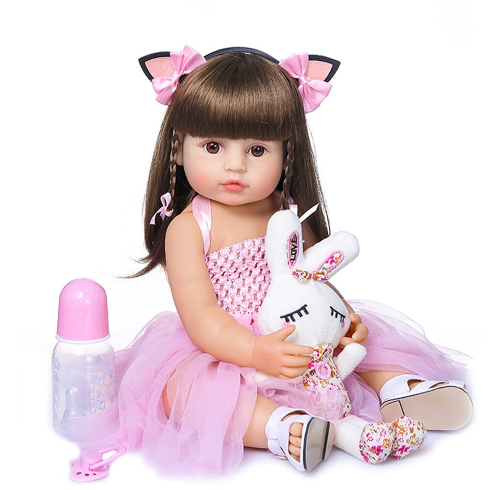 Boneca Bebê Reborn Princesa 55cm em Silicone Realista SH - Boneca Bebê Reborn Princesa 55cm em Silicone Realista Superfacilita 