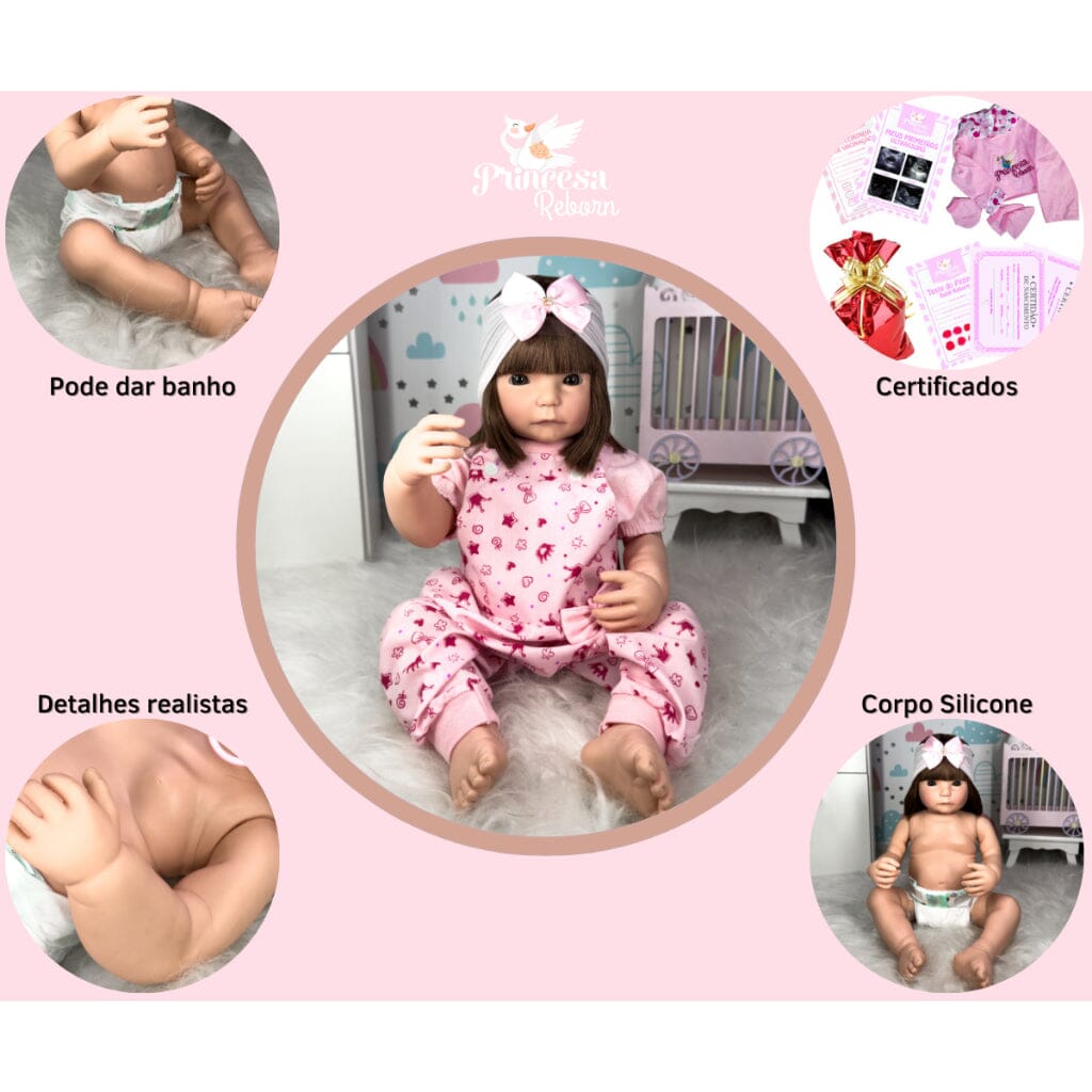 Boneca Bebê Reborn Realista Barata 100% Silicone Envio Imediato Superfacilita 