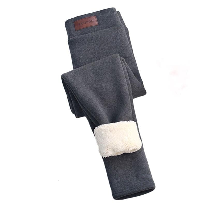 Calça Legging de Lã Termo Fashion® Outono Inverno Calça Legging de Lã Fashion® Superfacilita Cinza PP (34/36) 