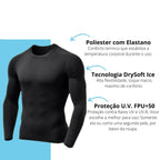 Camisa Proteção Solar Uv+50 Camiseta Segunda Pele Térmica Promoção Premium Várias Cores Superfacilita 