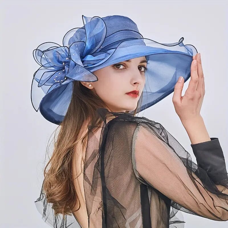 Chapéu de Organza Azul – Elegância e Sofisticação para Casamentos e Eventos Chapéu de Organza Azul – Elegância e Sofisticação para Casamentos e Eventos Superfacilita 