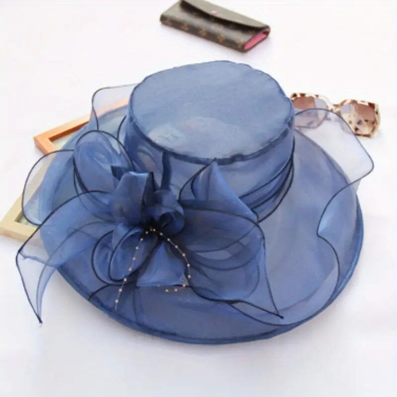 Chapéu de Organza Azul – Elegância e Sofisticação para Casamentos e Eventos Chapéu de Organza Azul – Elegância e Sofisticação para Casamentos e Eventos Superfacilita 