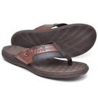 Chinelo Masculino Em Couro Legítimo Sandália Ortopédica Antistress Polo Star Five Superfacilita 