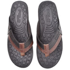 Chinelo Masculino Em Couro Legítimo Sandália Ortopédica Antistress Polo Star Five Superfacilita 