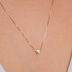 Colar Feminino Choker Coração Ponto De Luz Folheado a Ouro 18k SH - 505 - Colar Feminino Choker Coração Ponto De Luz Folheado a Ouro 18k Superfacilita 