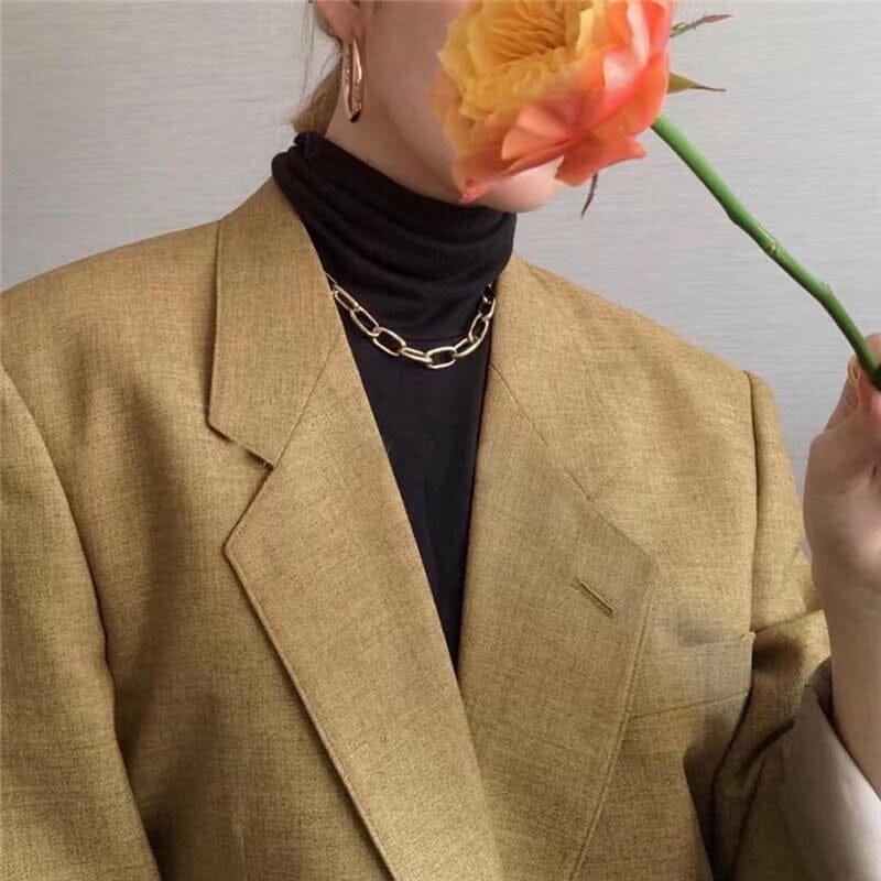 Colar Feminino Prata Dourado – Elegância e Estilo SH - Colar Feminino Prata Dourado – Elegância e Estilo Minimalista Superfacilita 