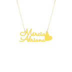 Colar Personalizado com Nome e Coração Banhado a Ouro 18K SH - Colar Personalizado com Nome e Coração Banhado a Ouro 18K Superfacilita 2 nome 