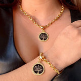 Conjunto Árvore da Vida Banhado a Ouro - Colar e Pulseira (Edição Especial Dia das Mães e Namorados)