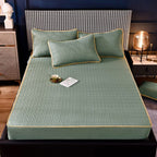 Conjunto Sleep Luxury - Jogo de Lençol + Fronhas Brinde 1027 Superfacilita Verde Solteiro (120x200x30)cm 