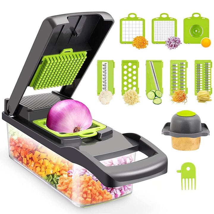 Cortador de legumes e frutas 8 em 1 - Easy Cook SH - 517 - Cortador de legumes e frutas 8 em 1 - Easy Cook Superfacilita 