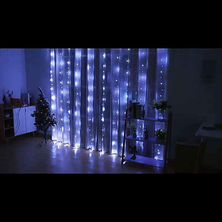 Cortina de Luz LED Mágica - 300 Leds & 8 Modos Cortina de Luz LED Mágica - 300 Leds & 8 Modos Superfacilita 
