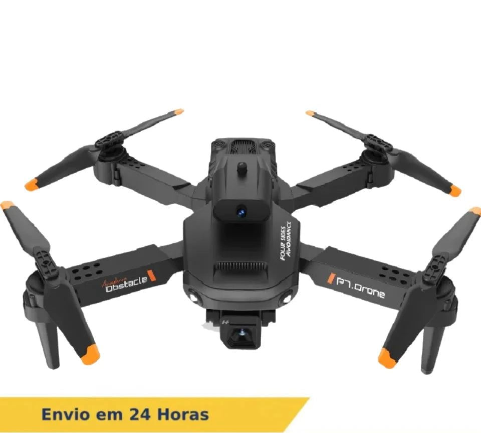 Drone 8K Pro com Sensor Anti-Obstáculos, Câmera Dual HD Drone P7 Pro 8K com Sensor Anti-Obstáculos, Câmera Dual HD e Alcance de 250m Superfacilita 