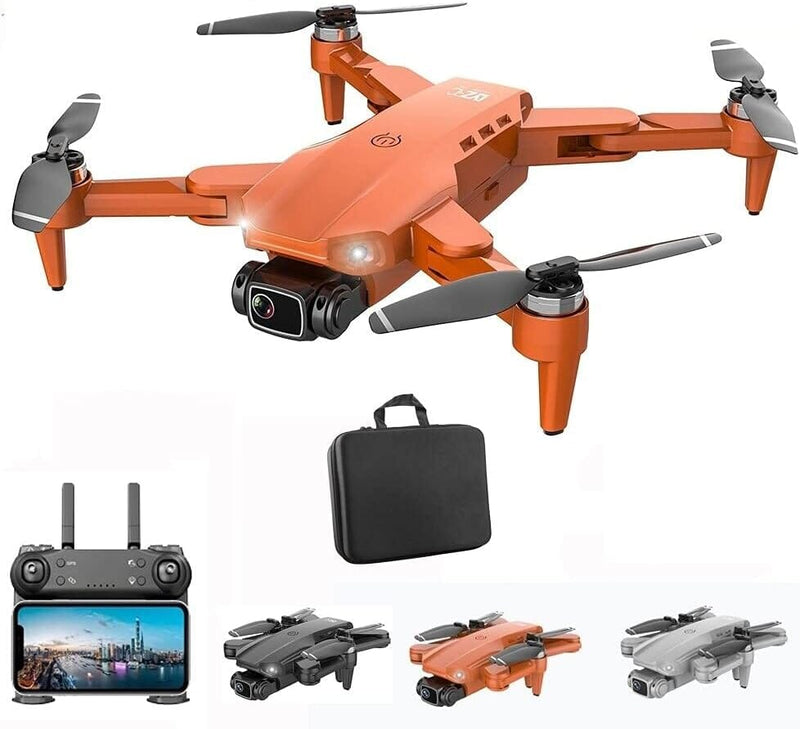 Drone L900 PRO 4K Profissional Câmera Dupla HD 5G Wifi GPS Distância 1,2Km Drone L900 PRO 4K Profissional HD Câmera Superfacilita Laranja 
