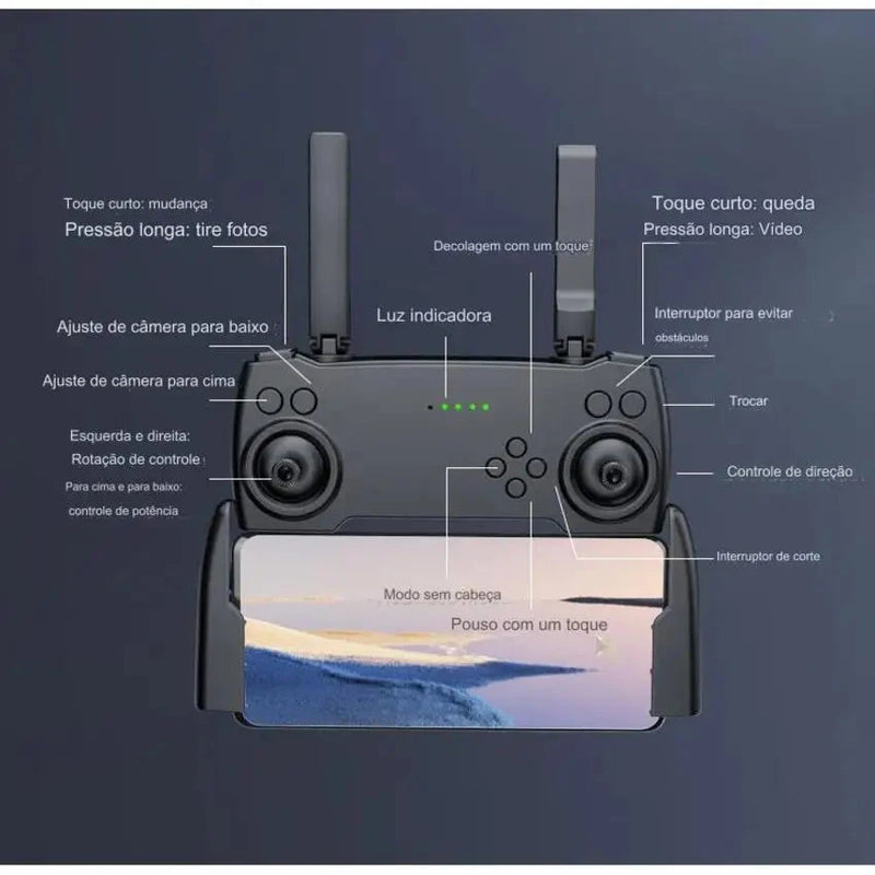 Drone P7 Pro 8K com Sensor Anti-Obstáculos, Câmera Dual HD e Alcance de 250m Drone P7 Pro 8K com Sensor Anti-Obstáculos, Câmera Dual HD e Alcance de 250m Superfacilita 