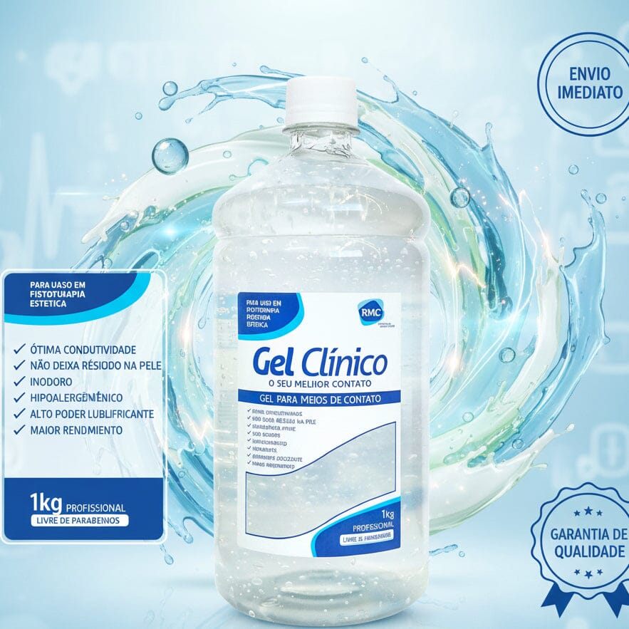 Gel Condutor RMC para HIFU, Radiofrequência (RF) e EMS – Contato Ultrassom, TENS e FES HIFU 1kg Incolor Gel Condutor RMC 1kg Incolor para HIFU Superfacilita 