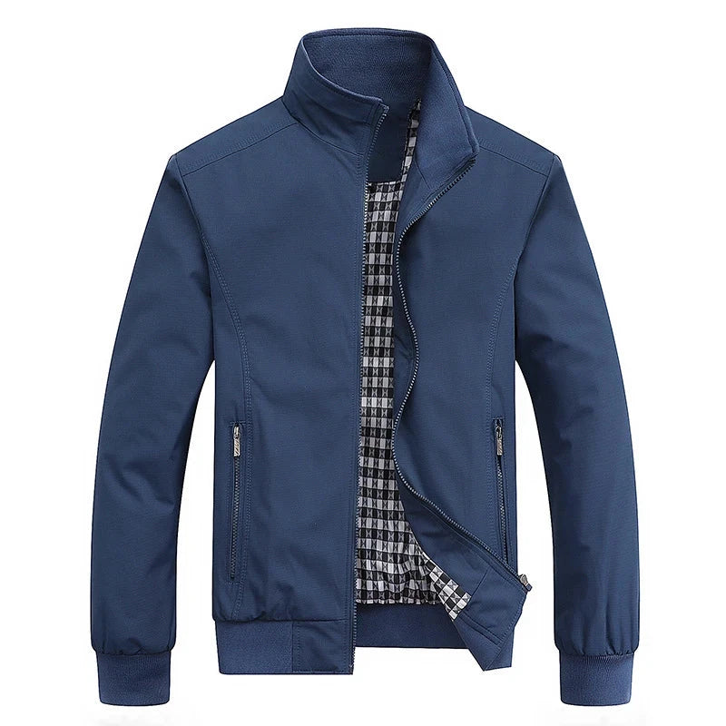 Jaqueta Bomber Masculina Slim Casual - Conforto Premium Jaqueta d face Superfacilita P Azul 