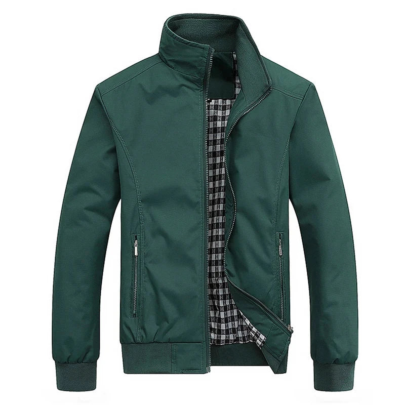 Jaqueta Bomber Masculina Slim Casual - Conforto Premium Jaqueta d face Superfacilita P Verde 