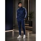 Jaqueta Masculina Esportiva Helanca Premium Estilo Chimpa com Zíper Frontal Listrada Casual Streetwear academia Superfacilita 