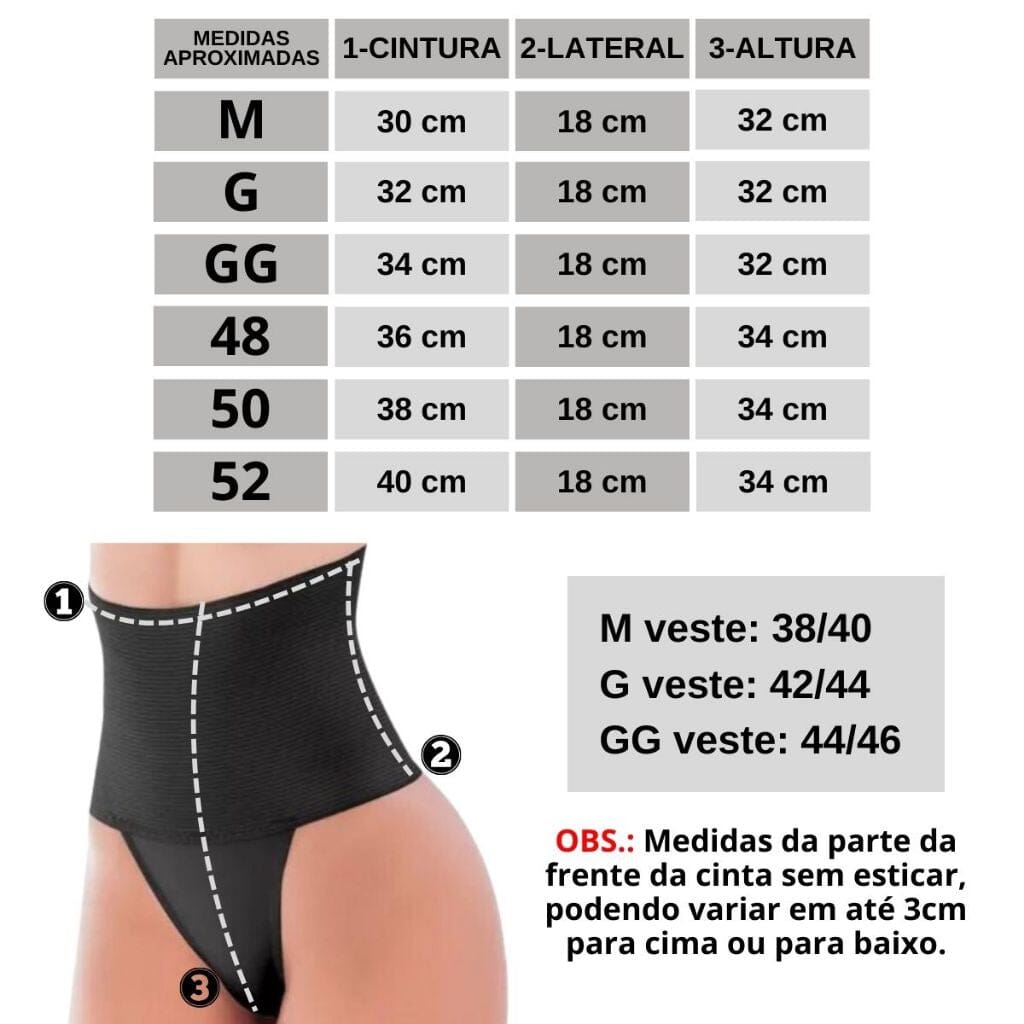 Kit 2 Calcinhas Modeladoras MAXFIRME Cós Alto Ajuste Confortável Kit 2 Calcinhas Modeladoras MAXFIRME Cós Alto com Ajuste Confortável Superfacilita 