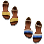 Kit 2 Rasteirinha Arco-Íris Angel Sandália Feminina SH-04 - kit 2 Rasteirinha Arco-Íris Angel Sandália Feminina Superfacilita Azul e Amarelo 34 