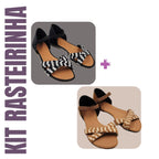 Kit Duas (02) Rasteirinha RÁFIA Sandália Feminina Promoção Superfacilita 
