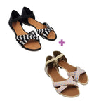 Kit Duas (02) Rasteirinha RÁFIA Sandália Feminina Promoção Superfacilita 