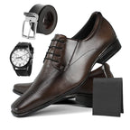 Kit Masculino Completo: Sapato Social + Relógio + Cinto + Carteira com Divisórias SH - Kit Masculino Completo: Sapato Social + Relógio + Cinto + Carteira com Divisórias Superfacilita 