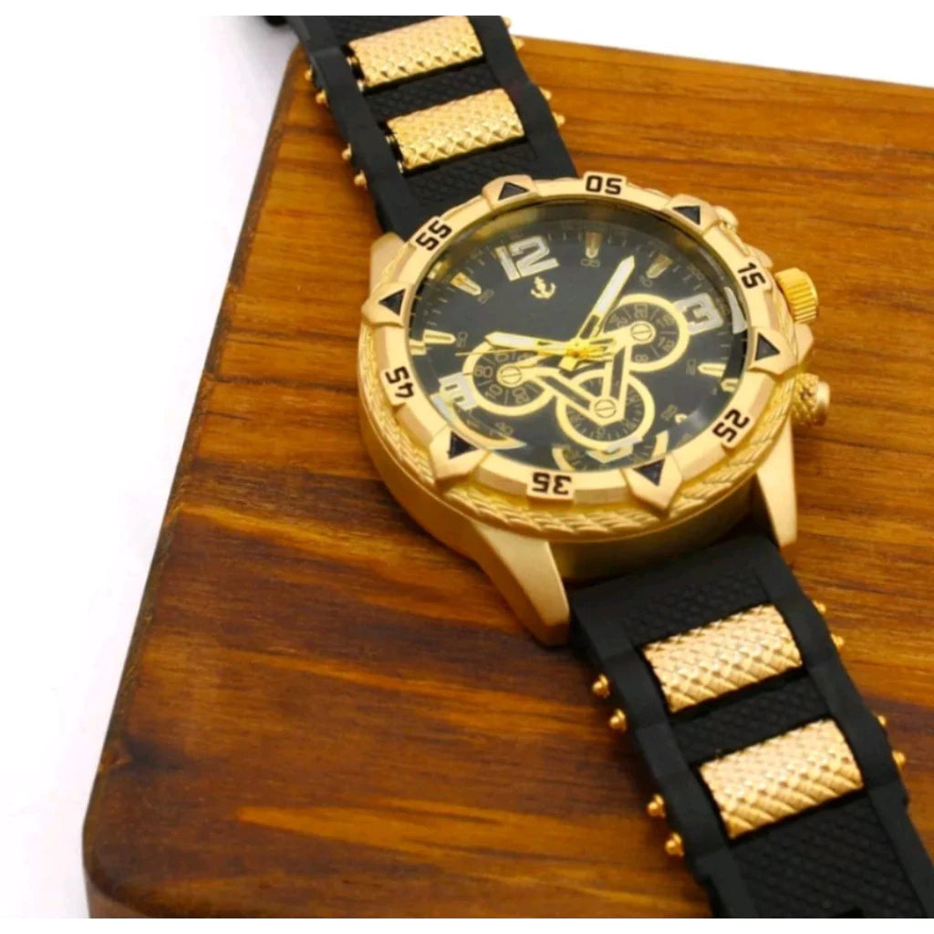 Kit Relógio Masculino + Pulseira Dourada e Prateada + Colar Cruz - Estilo e Elegância Kit Relógio Masculino + Pulseira Dourada e Prateada + Colar Cruz - Estilo e Elegância Superfacilita 