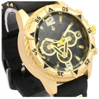 Kit Relógio Masculino + Pulseira Dourada e Prateada + Colar Cruz - Estilo e Elegância Kit Relógio Masculino + Pulseira Dourada e Prateada + Colar Cruz - Estilo e Elegância Superfacilita 