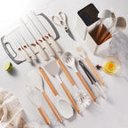 Kit Utensílios de Cozinha de Silicone Premium 19 Peças kit-19-pecas-de-silicone Superfacilita BRANCO 