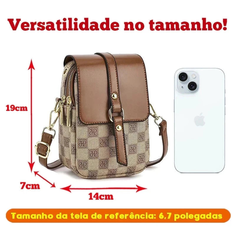 Marissa Bolsa Mini Premium para Celular Crossbody e Ombro com Design Sofisticado MM1 Superfacilita 
