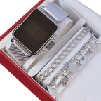 Relógio Digital Feminino + Pulseira SH - 508 - Relógio Digital Feminino + Pulseira Superfacilita Prata 