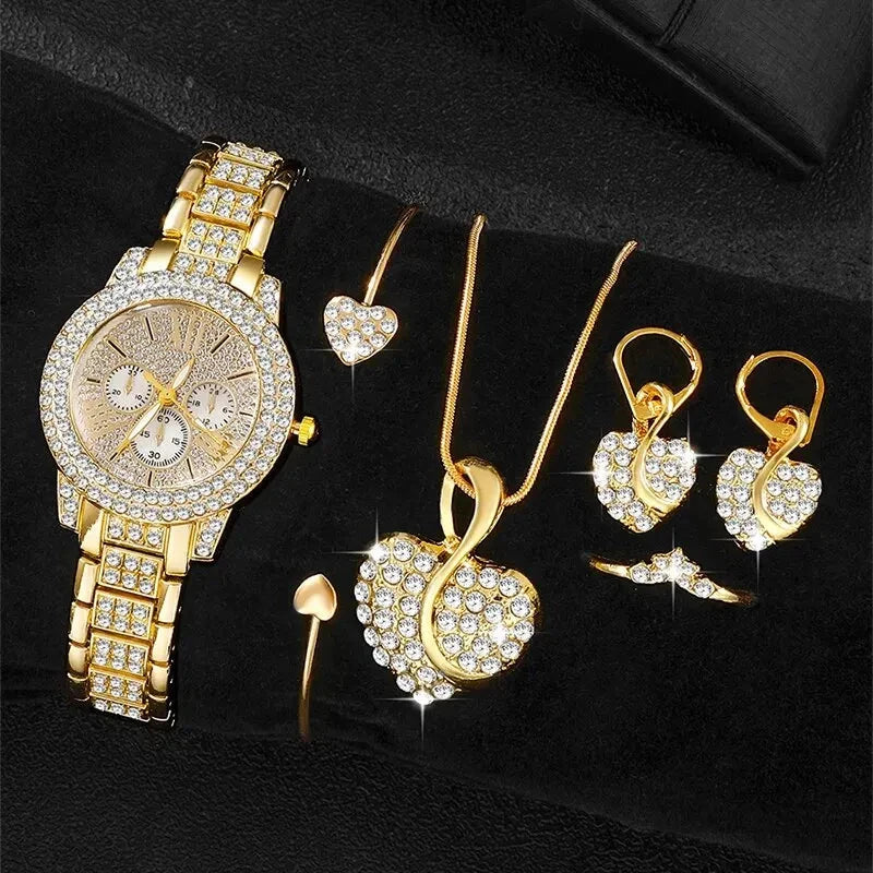 Relógio Feminino Fashion Casual com Pulseira de Aço Inoxidável e Mostrador Redondo 32mm Relógio Feminino Fashion Casual com Pulseira de Aço Inoxidável e Mostrador Redondo 32mm Superfacilita Gold 
