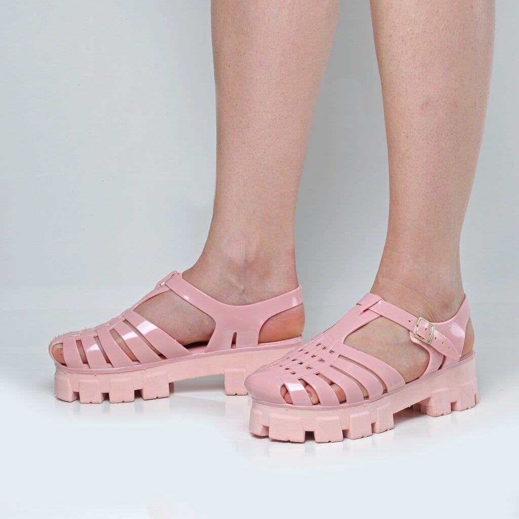Sandália Feminina Aranha Tratorada Com Palmilha Confort SH-05 - Sandália Feminina Aranha Tratorada Com Palmilha Confort Superfacilita ROSE 33/34 