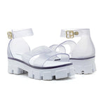 Sandália Feminina Model Tratorada Plataforma Com Palmilha Confort SH-06 - Sandália Feminina Model Tratorada Plataforma Com Palmilha Confort Superfacilita 