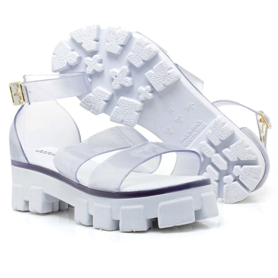 Sandália Feminina Model Tratorada Plataforma Com Palmilha Confort SH-06 - Sandália Feminina Model Tratorada Plataforma Com Palmilha Confort Superfacilita 